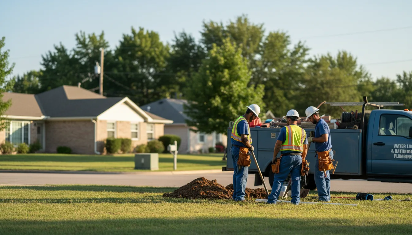 Residential water line and bathroom plumbing service in Plainville, GA